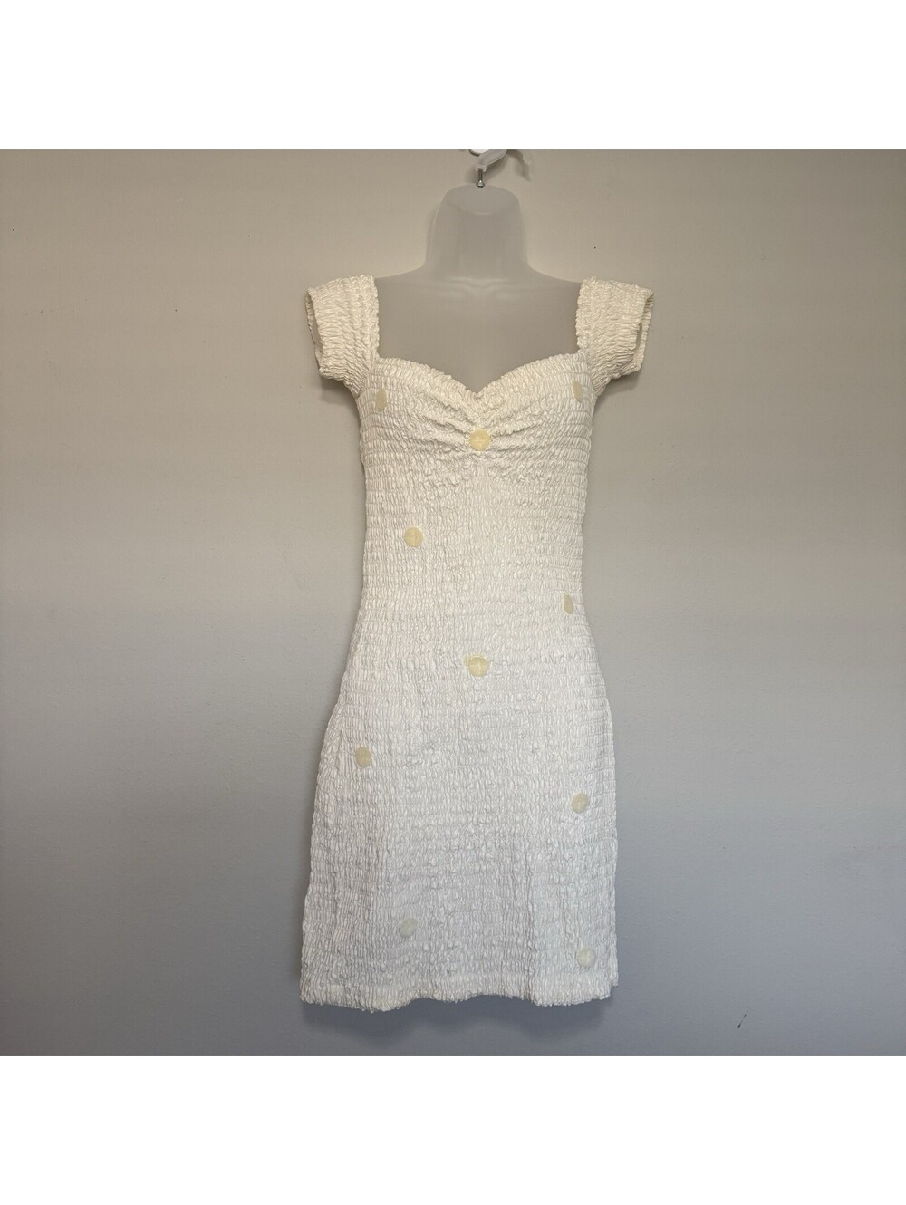 Betsey Johnson Rare Vintage Punk Label Smocked 3D Removable Roses Dress Small - Picture 7 of 9